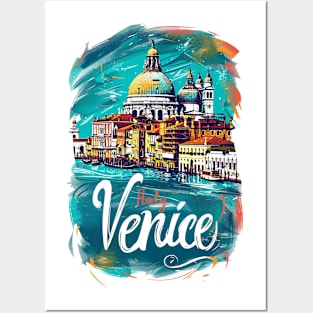 Venice Retro Italy poster Posters and Art